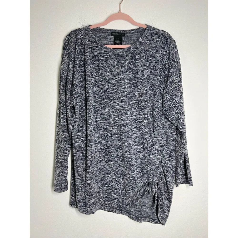 DESIGN HISTORY Women's Dark Grey Knit Sweater XL